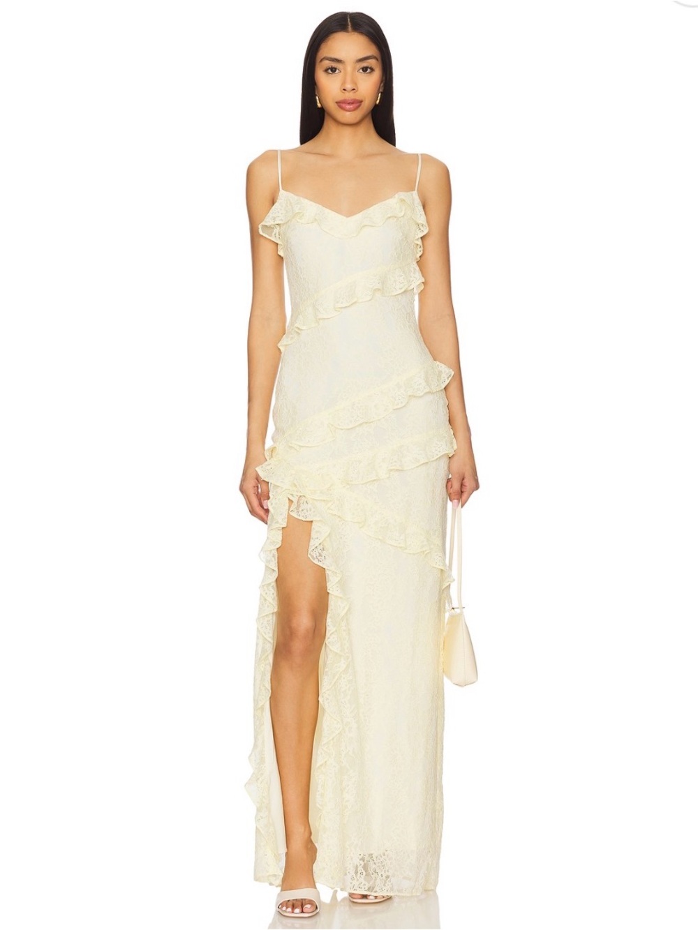 Caila maxi dress in butter yellow by tularosa